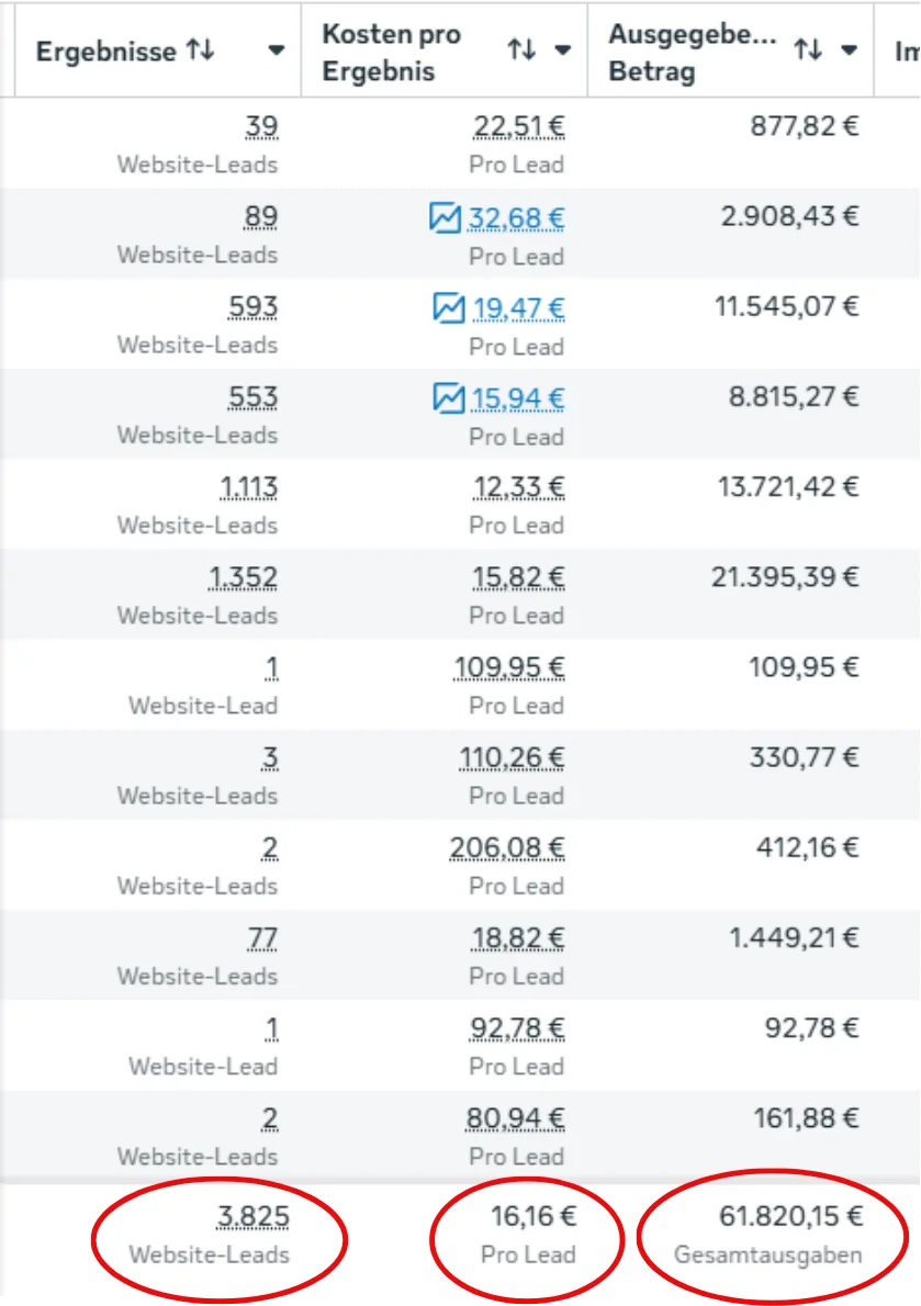 Ads Manager: 3.825 Anfragen